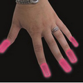 Glowing Pink Finger Nails